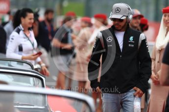 World © Octane Photographic Ltd. Mercedes AMG Petronas W07 Hybrid – Lewis Hamilton. Sunday 9th October 2016, F1 Japanese GP - Drivers’ parade. Suzuka Circuit, Suzuka, Japan. Digital Ref :1735LB1D6999