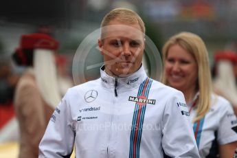 World © Octane Photographic Ltd. Williams Martini Racing, Williams Mercedes FW38 – Valtteri Bottas. Sunday 9th October 2016, F1 Japanese GP - Drivers’ parade, Suzuka Circuit, Suzuka, Japan. Digital Ref :1735LB1D7030