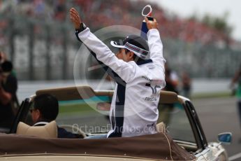 World © Octane Photographic Ltd. Williams Martini Racing, Williams Mercedes FW38 – Felipe Massa. Sunday 9th October 2016, F1 Japanese GP - Drivers’ parade, Suzuka Circuit, Suzuka, Japan. Digital Ref :1735LB1D7108