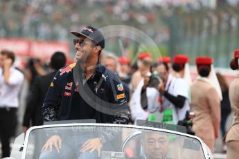 World © Octane Photographic Ltd. Red Bull Racing RB12 – Daniel Ricciardo. Sunday 9th October 2016, F1 Japanese GP - Drivers’ parade, Suzuka Circuit, Suzuka, Japan. Digital Ref :1735LB1D7115