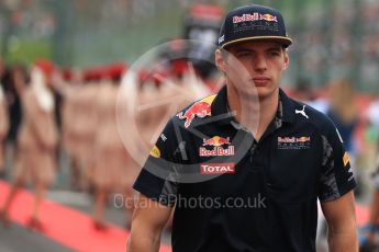 World © Octane Photographic Ltd. Red Bull Racing RB12 – Max Verstappen. Sunday 9th October 2016, F1 Japanese GP - Drivers’ parade, Suzuka Circuit, Suzuka, Japan. Digital Ref :1735LB1D7136