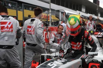 World © Octane Photographic Ltd. Haas F1 Team VF-16 - Esteban Gutierrez. Sunday 9th October 2016, F1 Japanese GP - Grid, Suzuka Circuit, Suzuka, Japan. Digital Ref :1735LB1D7222