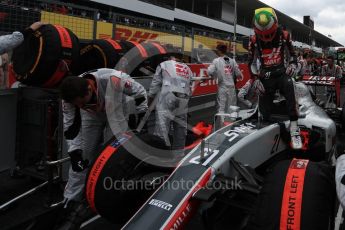 World © Octane Photographic Ltd. Haas F1 Team VF-16 - Esteban Gutierrez. Sunday 9th October 2016, F1 Japanese GP - Grid, Suzuka Circuit, Suzuka, Japan. Digital Ref :1735LB1D7227
