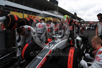 World © Octane Photographic Ltd. Haas F1 Team VF-16 - Esteban Gutierrez. Sunday 9th October 2016, F1 Japanese GP - Grid, Suzuka Circuit, Suzuka, Japan. Digital Ref :1735LB1D7232