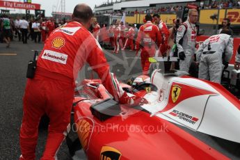 World © Octane Photographic Ltd. Scuderia Ferrari SF16-H – Kimi Raikkonen. Sunday 9th October 2016, F1 Japanese GP - Grid, Suzuka Circuit, Suzuka, Japan. Digital Ref :1735LB1D7266
