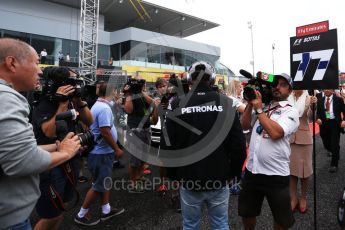 World © Octane Photographic Ltd. Mercedes AMG Petronas W07 Hybrid – Lewis Hamilton. Sunday 9th October 2016, F1 Japanese GP - Grid. Suzuka Circuit, Suzuka, Japan. Digital Ref :1735LB2D4374