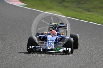 World © Octane Photographic Ltd. Sauber F1 Team C35 – Felipe Nasr. Friday 7th October 2016, F1 Japanese GP - Practice 1, Suzuka Circuit, Suzuka, Japan. Digital Ref :1728LB1D3620