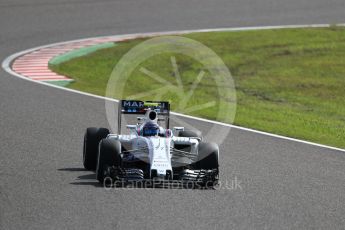 World © Octane Photographic Ltd. Williams Martini Racing, Williams Mercedes FW38 – Valtteri Bottas. Friday 7th October 2016, F1 Japanese GP - Practice 1, Suzuka Circuit, Suzuka, Japan. Digital Ref :1728LB1D3717