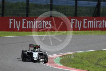 World © Octane Photographic Ltd. Sahara Force India VJM09 - Sergio Perez. Friday 7th October 2016, F1 Japanese GP - Practice 1, Suzuka Circuit, Suzuka, Japan. Digital Ref :1728LB1D3742