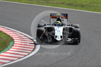 World © Octane Photographic Ltd. Sahara Force India VJM09 - Sergio Perez. Friday 7th October 2016, F1 Japanese GP - Practice 1, Suzuka Circuit, Suzuka, Japan. Digital Ref :1728LB1D3749