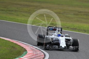 World © Octane Photographic Ltd. Williams Martini Racing, Williams Mercedes FW38 – Felipe Massa. Friday 7th October 2016, F1 Japanese GP - Practice 1, Suzuka Circuit, Suzuka, Japan. Digital Ref :1728LB1D3931