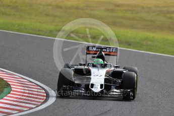 World © Octane Photographic Ltd. Sahara Force India VJM09 - Nico Hulkenberg. Friday 7th October 2016, F1 Japanese GP - Practice 1, Suzuka Circuit, Suzuka, Japan. Digital Ref :1728LB1D3972