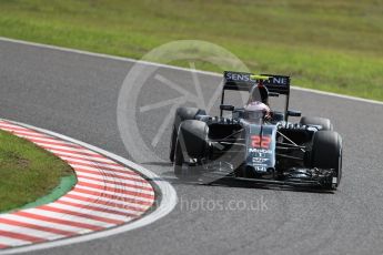 World © Octane Photographic Ltd. McLaren Honda MP4-31 – Jenson Button. Friday 7th October 2016, F1 Japanese GP - Practice 1, Suzuka Circuit, Suzuka, Japan. Digital Ref :1728LB1D4075