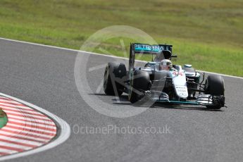 World © Octane Photographic Ltd. Mercedes AMG Petronas W07 Hybrid – Lewis Hamilton. Friday 7th October 2016, F1 Japanese GP - Practice 1. Suzuka Circuit, Suzuka, Japan. Digital Ref :1728LB1D4100