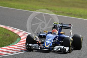 World © Octane Photographic Ltd. Sauber F1 Team C35 – Felipe Nasr. Friday 7th October 2016, F1 Japanese GP - Practice 1, Suzuka Circuit, Suzuka, Japan. Digital Ref :1728LB1D4141