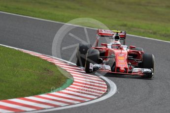 World © Octane Photographic Ltd. Scuderia Ferrari SF16-H – Kimi Raikkonen. Friday 7th October 2016, F1 Japanese GP - Practice 1, Suzuka Circuit, Suzuka, Japan. Digital Ref :1728LB1D4161