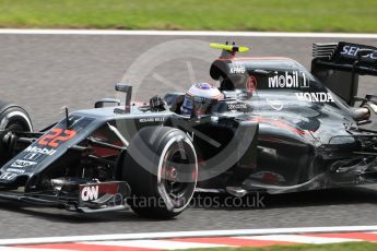 World © Octane Photographic Ltd. McLaren Honda MP4-31 – Jenson Button. Friday 7th October 2016, F1 Japanese GP - Practice 1, Suzuka Circuit, Suzuka, Japan. Digital Ref :1728LB1D4268