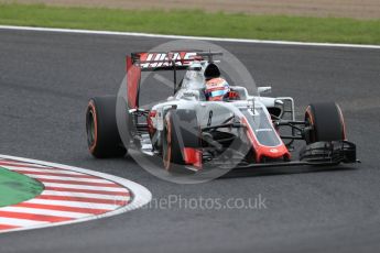 World © Octane Photographic Ltd. Haas F1 Team VF-16 – Romain Grosjean. Friday 7th October 2016, F1 Japanese GP - Practice 2, Suzuka Circuit, Suzuka, Japan. Digital Ref : 1729LB1D4534