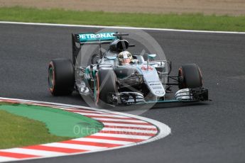 World © Octane Photographic Ltd. Mercedes AMG Petronas W07 Hybrid – Lewis Hamilton. Friday 7th October 2016, F1 Japanese GP - Practice 2. Suzuka Circuit, Suzuka, Japan. Digital Ref : 1729LB1D4741