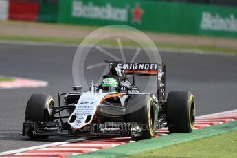 World © Octane Photographic Ltd. Sahara Force India VJM09 - Nico Hulkenberg. Friday 7th October 2016, F1 Japanese GP - Practice 2, Suzuka Circuit, Suzuka, Japan. Digital Ref : 1729LB1D5281
