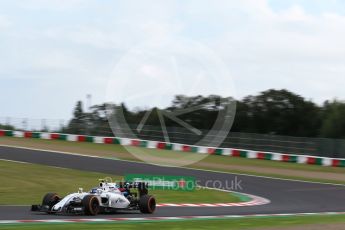World © Octane Photographic Ltd. Williams Martini Racing, Williams Mercedes FW38 – Valtteri Bottas. Friday 7th October 2016, F1 Japanese GP - Practice 2, Suzuka Circuit, Suzuka, Japan. Digital Ref : 1729LB2D2099