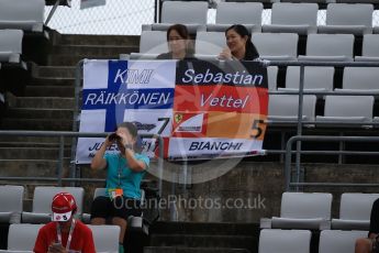 World © Octane Photographic Ltd. Scuderia Ferrari – Kimi Raikkonen fans. Saturday 8th October 2016, F1 Japanese GP - Practice 3, Suzuka Circuit, Suzuka, Japan. Digital Ref :