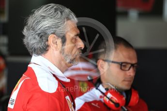 World © Octane Photographic Ltd. Scuderia Ferrari - Maurizio Arrivabene. Saturday 8th October 2016, F1 Japanese GP - Practice 3, Suzuka Circuit, Suzuka, Japan. Digital Ref : 1732LB2D2689