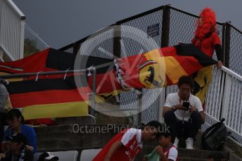 World © Octane Photographic Ltd. Scuderia Ferrari fans. Saturday 8th October 2016, F1 Japanese GP - Practice 3, Suzuka Circuit, Suzuka, Japan. Digital Ref : 1732LB2D3290