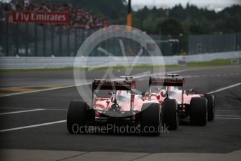 World © Octane Photographic Ltd. Scuderia Ferrari SF16-H – Sebastian Vettel and Kimi Raikkonen. Saturday 8th October 2016, F1 Japanese GP - Practice 3, Suzuka Circuit, Suzuka, Japan. Digital Ref : 1732LB2D3371