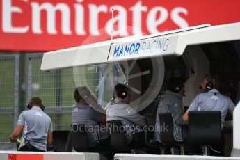 World © Octane Photographic Ltd. Manor Racing pit wall. Saturday 8th October 2016, F1 Japanese GP - Practice 3, Suzuka Circuit, Suzuka, Japan. Digital Ref : 1732LB2D3584