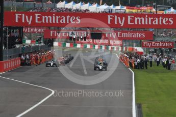 World © Octane Photographic Ltd. Green flag lap underway. Sunday 9th October 2016, F1 Japanese GP - Race. Suzuka Circuit, Suzuka, Japan. Digital Ref :