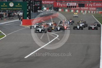 World © Octane Photographic Ltd. Mercedes AMG Petronas W07 Hybrid – Nico Rosberg leads the pack off the line as Lewis Hamilton makes a poor start and drops down the order. Sunday 9th October 2016, F1 Japanese GP - Race. Suzuka Circuit, Suzuka, Japan. Digital Ref :