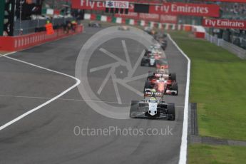 World © Octane Photographic Ltd. Sahara Force India VJM09 - Sergio Perez, Scuderia Ferrari SF16-H – Sebastian Vettel and Red Bull Racing RB12 – Daniel Ricciardo. Sunday 9th October 2016, F1 Japanese GP - Race, Suzuka Circuit, Suzuka, Japan. Digital Ref :