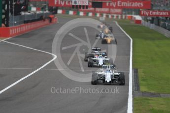 World © Octane Photographic Ltd. Williams Martini Racing, Williams Mercedes FW38 – Valtteri Bottas and Felipe Massa. Sunday 9th October 2016, F1 Japanese GP - Race, Suzuka Circuit, Suzuka, Japan. Digital Ref :