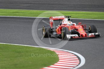 World © Octane Photographic Ltd. Scuderia Ferrari SF16-H – Sebastian Vettel. Sunday 9th October 2016, F1 Japanese GP - Race, Suzuka Circuit, Suzuka, Japan. Digital Ref :