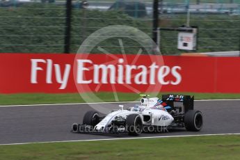 World © Octane Photographic Ltd. Williams Martini Racing, Williams Mercedes FW38 – Valtteri Bottas. Sunday 9th October 2016, F1 Japanese GP - Race, Suzuka Circuit, Suzuka, Japan. Digital Ref :