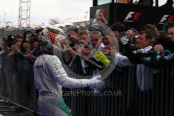 World © Octane Photographic Ltd. Mercedes AMG Petronas W07 Hybrid – Lewis Hamilton. Sunday 9th October 2016, F1 Japanese GP - Parc Ferme. Suzuka Circuit, Suzuka, Japan. Digital Ref :1737LB1D8156