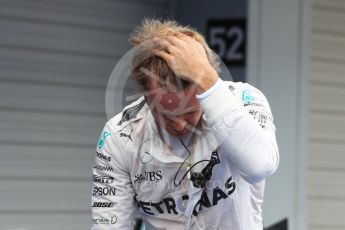 World © Octane Photographic Ltd. Mercedes AMG Petronas W07 Hybrid – Nico Rosberg. Sunday 9th October 2016, F1 Japanese GP - Parc Ferme. Suzuka Circuit, Suzuka, Japan. Digital Ref :1737LB1D8198