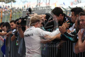 World © Octane Photographic Ltd. Mercedes AMG Petronas W07 Hybrid – Nico Rosberg. Sunday 9th October 2016, F1 Japanese GP - Parc Ferme. Suzuka Circuit, Suzuka, Japan. Digital Ref :1737LB1D8368
