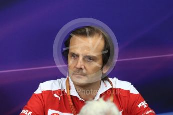 World © Octane Photographic Ltd. F1 Singapore GP FIA Personnel Press Conference, Suzuka Circuit, Suzuka, Japan. Friday 7th October 2016. Luigi Fraboni - Scuderia Ferrari. Digital Ref : 1730LB1D6220