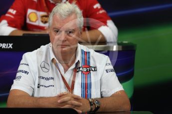 World © Octane Photographic Ltd. F1 Singapore GP FIA Personnel Press Conference, Suzuka Circuit, Suzuka, Japan. Friday 7th October 2016. Pat Symonds - Technical Officer to the Williams F1 Team. Digital Ref : 1730LB1D6223