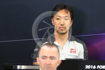 World © Octane Photographic Ltd. F1 Singapore GP FIA Personnel Press Conference, Suzuka Circuit, Suzuka, Japan. Friday 7th October 2016. Ayao Komatsu – Chief Race Engineer Haas F1 Team. Digital Ref : 1730LB1D6236