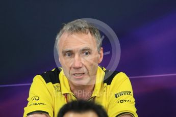 World © Octane Photographic Ltd. F1 Singapore GP FIA Personnel Press Conference, Suzuka Circuit, Suzuka, Japan. Friday 7th October 2016. Bob Bell Chief Technical Officer of the Renault Sport F1 Team. Digital Ref : 1730LB1D6239