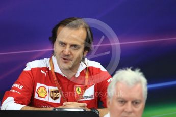 World © Octane Photographic Ltd. F1 Singapore GP FIA Personnel Press Conference, Suzuka Circuit, Suzuka, Japan. Friday 7th October 2016. Luigi Fraboni - Scuderia Ferrari. Digital Ref : 1730LB1D6244