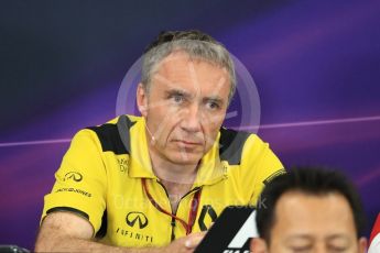 World © Octane Photographic Ltd. F1 Singapore GP FIA Personnel Press Conference, Suzuka Circuit, Suzuka, Japan. Friday 7th October 2016. Bob Bell Chief Technical Officer of the Renault Sport F1 Team. Digital Ref : 1730LB1D6253