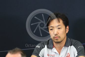 World © Octane Photographic Ltd. F1 Singapore GP FIA Personnel Press Conference, Suzuka Circuit, Suzuka, Japan. Friday 7th October 2016. Ayao Komatsu – Chief Race Engineer Haas F1 Team. Digital Ref : 1730LB1D6291