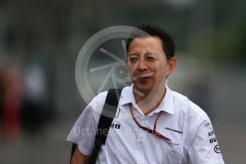 World © Octane Photographic Ltd. Honda Head of F1 - Yusuke Hasegawa. Sunday 9th October 2016, F1 Japanese GP - Paddock, Suzuka Circuit, Suzuka, Japan. Digital Ref :1734LB2D4280