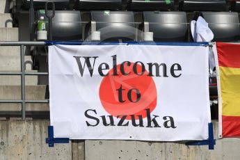 World © Octane Photographic Ltd. Welcome to Suzuka. Thursday 6th October 2016, F1 Japanese GP - Pit lane, Suzuka Circuit, Suzuka, Japan. Digital Ref : 1726LB1D3093