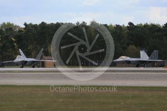 World © Octane Photographic Ltd. 3rd May 2016 RAF Lakenheath, USAF (United States Air Force) 325th Operations Group, 95th Fighter Squadron “Boneheads”, Lockheed-Martin F-22 Raptor. Digital Ref : 1531CB1D9874