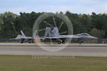 World © Octane Photographic Ltd. 3rd May 2016 RAF Lakenheath, USAF (United States Air Force) 325th Operations Group, 95th Fighter Squadron “Boneheads”, Lockheed-Martin F-22 Raptor. Digital Ref : 1531CB1D9889